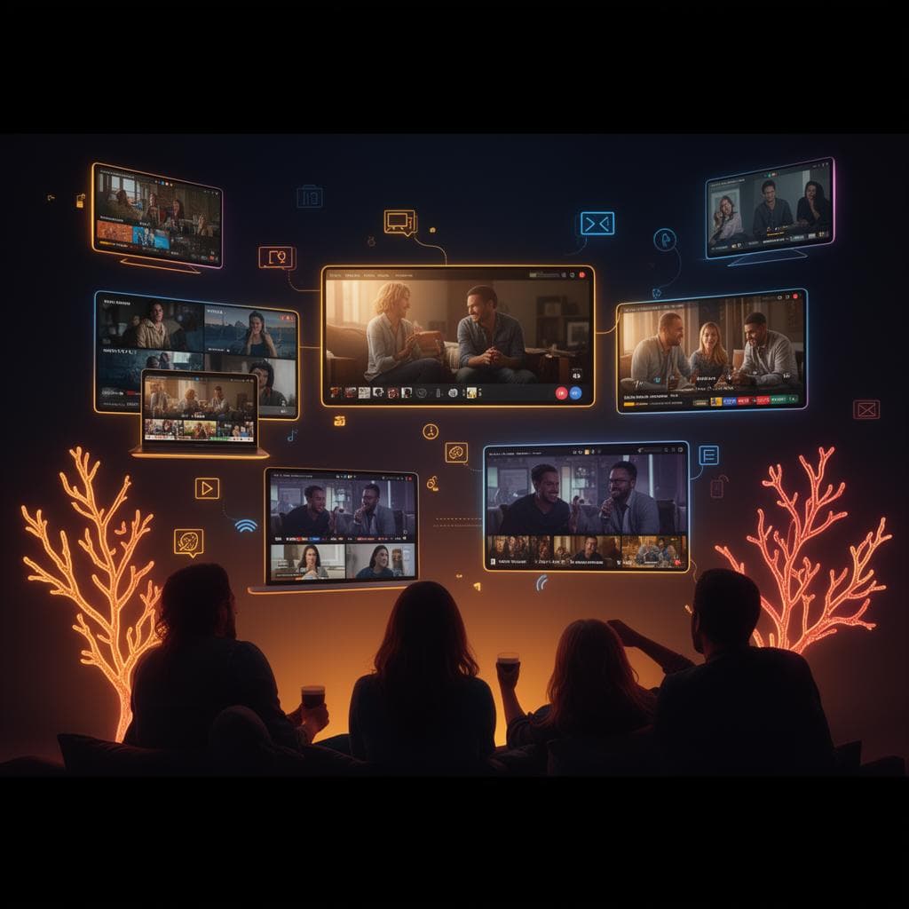 Watch party background