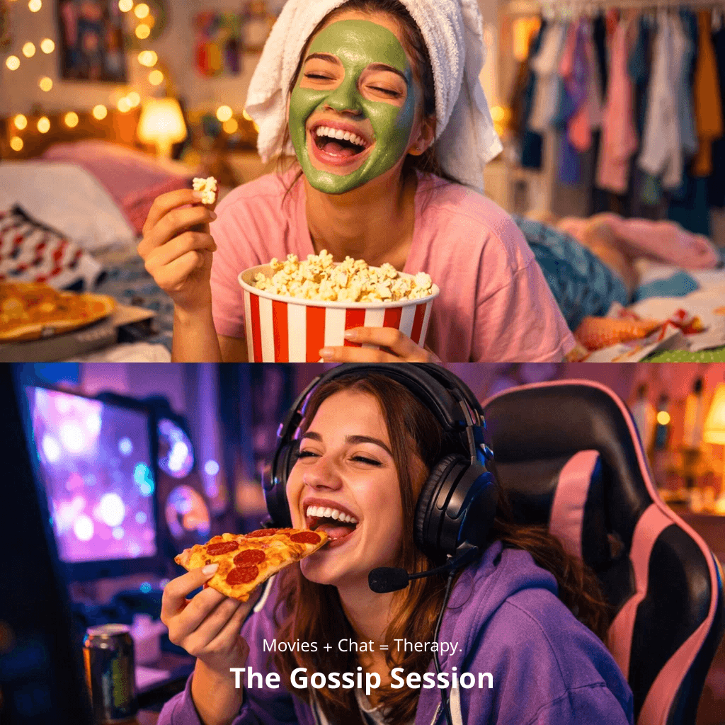 Friends joining a watch party together online